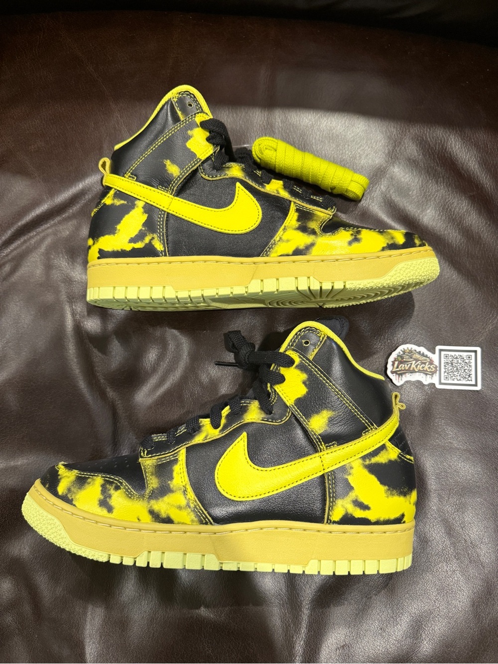 Nike Dunk High 1985 SP Yellow Acid Wash Men's DD9404-001 Size 8.5M New In Box